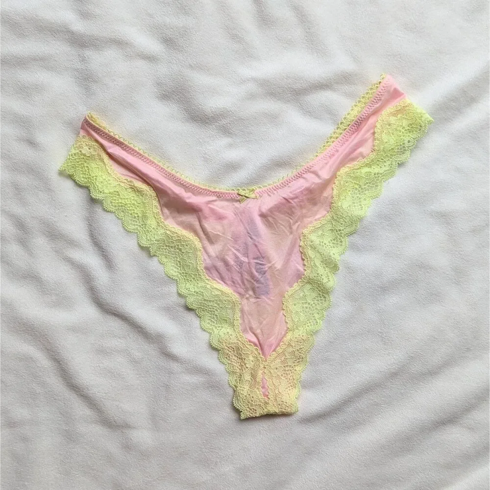 Victoria's Secret Tease High-Leg Scoop Thong Panty S NEW